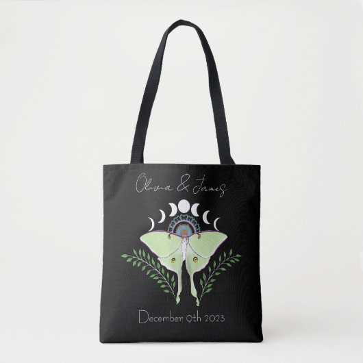 Luna Moth maanfasen Tote Bag (Voorkant)