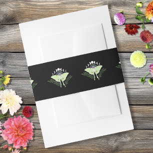 Luna Moth maanfasen Uitnodigingen Wikkel
