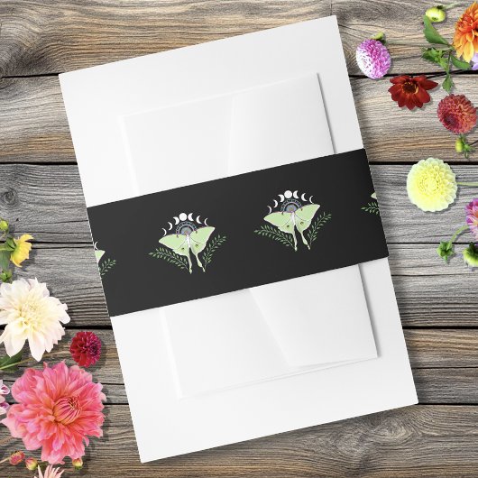 Luna Moth maanfasen Uitnodigingen Wikkel