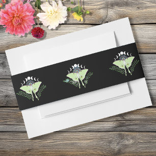 Luna Moth maanfasen Uitnodigingen Wikkel