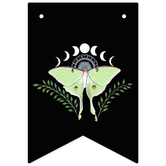 Luna Moth maanfasen Vlaggetjes (Eerste vlag)