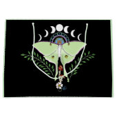 Luna Moth Maanfasen Zwart Groot Cadeauzakje (Voorkant)