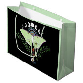 Luna Moth Maanfasen Zwart Groot Cadeauzakje (Voorkant Gekanteld)