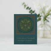 Luna Moth Mandala Briefkaart (Staand voorkant)
