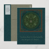 Luna Moth Mandala Briefkaart (Voorkant / Achterkant)