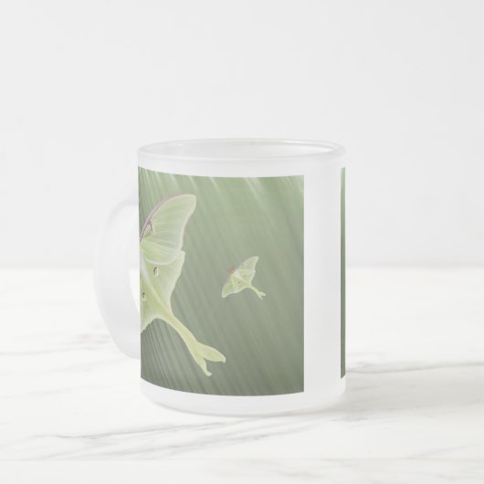 Luna Moth Matglas Koffiemok (Voorkant links)