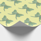 Luna Moth Matte Wrapping Paper, 30 x 6 inch Cadeaupapier (Hoek)