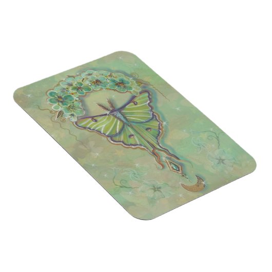 Luna moth moon ontwerp van Renee Lavoie Magneet (Rechterzijde)