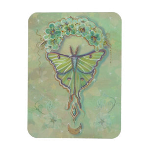 Luna moth moon ontwerp van Renee Lavoie Magneet