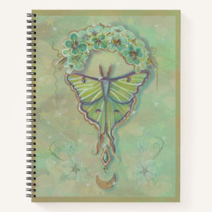Luna moth moon ontwerp van Renee Lavoie Notitieboek