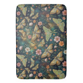 Luna Moth & Moon Phases, Starry Night Flowers Badmat (Voorkant Verticaal)