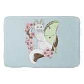 Luna Moth Moon Witte Kat Groen Badmat (Voorkant)