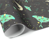 Luna Moth Moth Moth Moth moon nacht sky wrapping p Cadeaupapier (Rol Hoek)