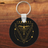 Luna Moth Mystical Design Sleutelhanger (Voorkant)