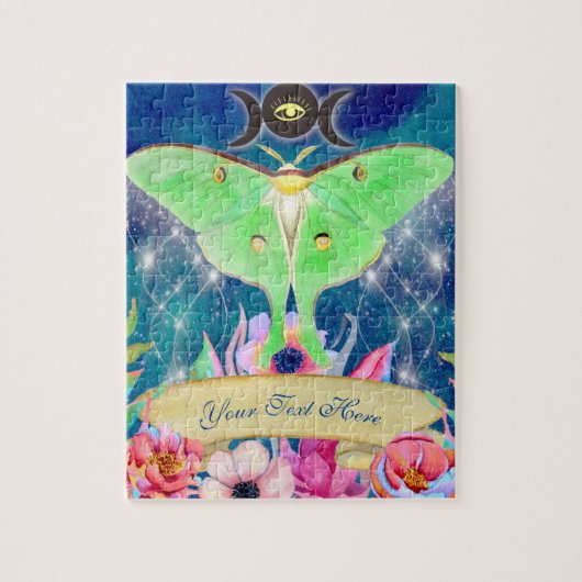 Luna Moth Mystical Night Journey Legpuzzel (Verticaal)