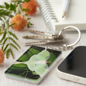 Luna Moth on Carnaby Clematis Sleutelhanger (Voorkant Rechts)