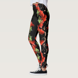 Luna Moth op Canna Flower aanpasbaar Leggings