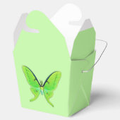 Luna moth op een bleke groene achtergrond bedankdoosjes (Geopend)