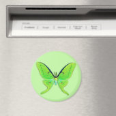 Luna moth op een bleke groene achtergrond magneet (Insitu (Vaatwasser))