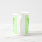 Luna moth op een bleke groene achtergrond porselein kop (Achterkant)