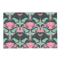 Luna Moth op roze en donkergrijs