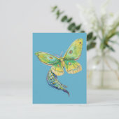 Luna Moth Painting Briefkaart (Staand voorkant)