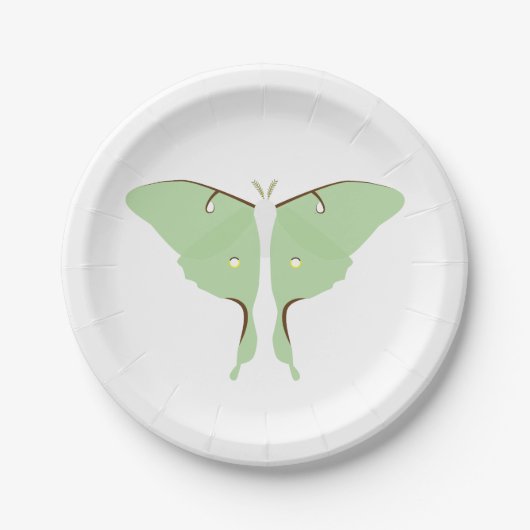 Luna Moth - Papieren Borden Papieren Bordje (Voorkant)