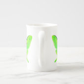 Luna Moth Pastel Lime Green Bone China Mok (Achterkant)