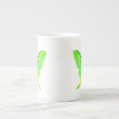 Luna Moth Pastel Lime Green Bone China Mok (Voorkant)