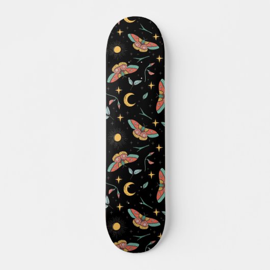 Luna Moth Pattern Persoonlijk Skateboard (Voorkant)