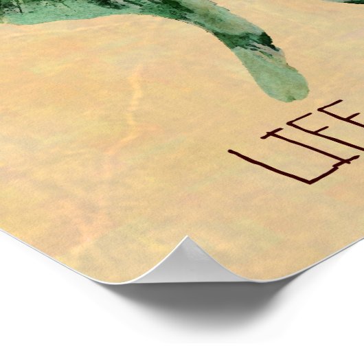 Luna Moth Print Life is Verandering (Hoek)