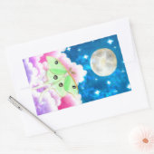 Luna Moth Rechthoekige Sticker (Envelop)