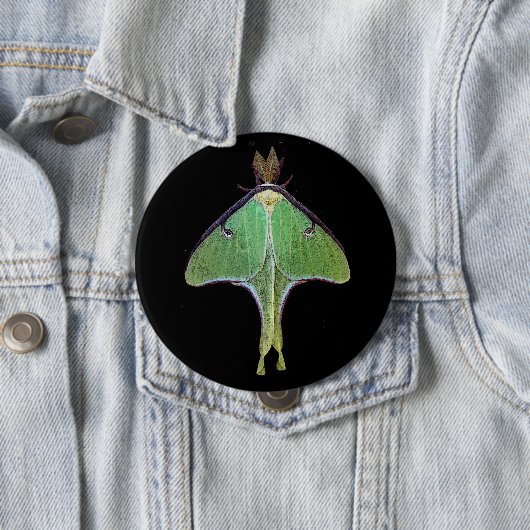 Luna Moth Ronde Button 4,0 Cm (In situ)