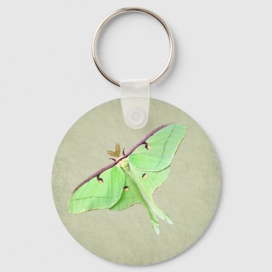 Luna Moth Sleutelhanger (Voorkant)