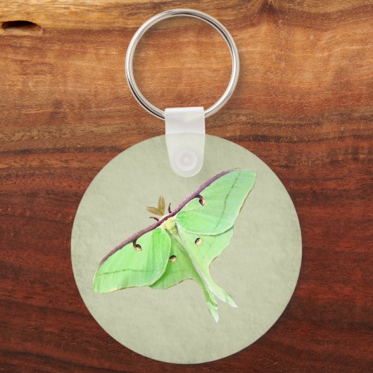 Luna Moth Sleutelhanger (Voorkant)