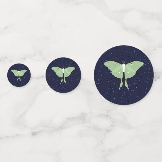 Luna Moth - Tafel Confetti (Achterkanten)