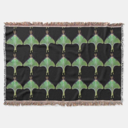 Luna Moth Throw Blanket Deken (Voorkant)