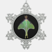 Luna Moth Tin Sneeuwvlok Ornament (Voorkant)