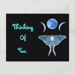 Luna Moth Triple Moon denkt aan jou Briefkaart