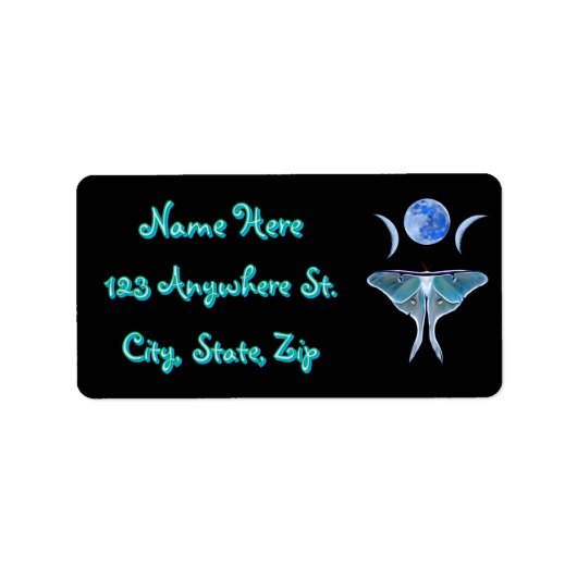 Luna Moth Triple Moon Etiket (Voorkant)