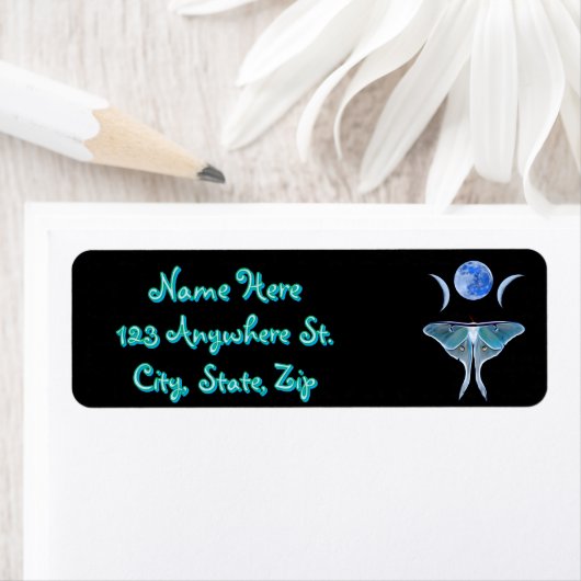 Luna Moth Triple Moon Etiket (Insitu)