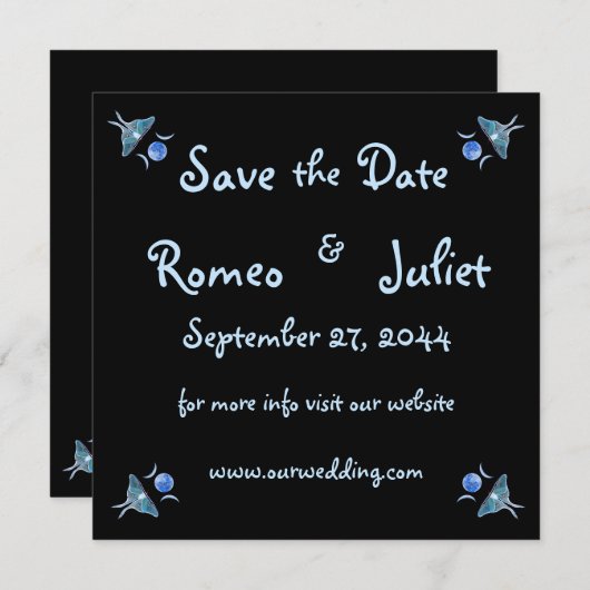 Luna Moth Triple Moon komt met ons vieren Save The Date (Voorkant / Achterkant)