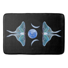 Luna Moth Triple Moon op zwart Badmat