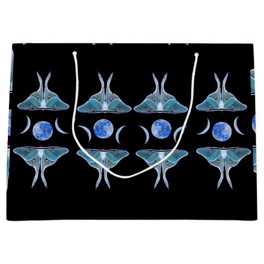 Luna Moth Triple Moon op zwart Groot Cadeauzakje (Voorkant)