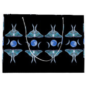 Luna Moth Triple Moon op zwart Groot Cadeauzakje (Achterkant)