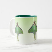 Luna Moth Tweekleurige Koffiemok (Voorkant links)