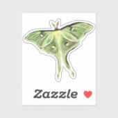 Luna Moth Vinyl Sticker (Vel)