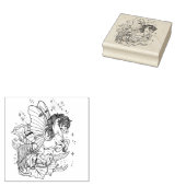 Luna moth winged Fairy Horse Rubber Stamp Rubberstempel (Gestempeld)