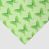 Luna moths - kalkgroen op een bleke groene achterg tissuepapier (Detail)