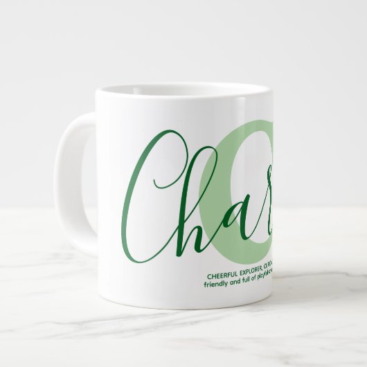 Luna naam betekenis monogram grote koffiekop (Links)